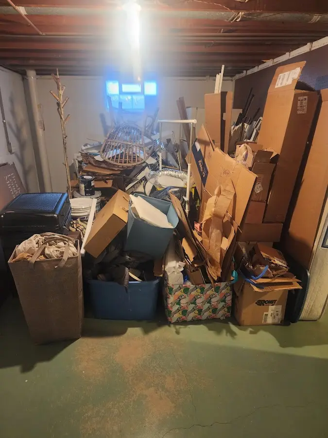 Roll-off dumpster container at job site for Concrete Dumpster Rental in Waterford